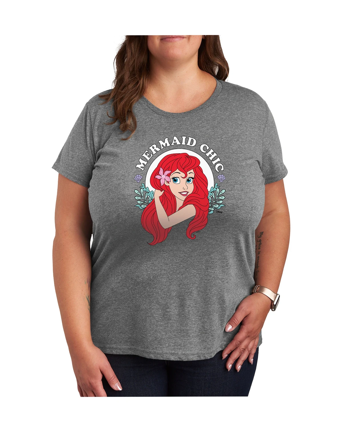 Trendy Plus Size Little Mermaid Graphic T-shirt