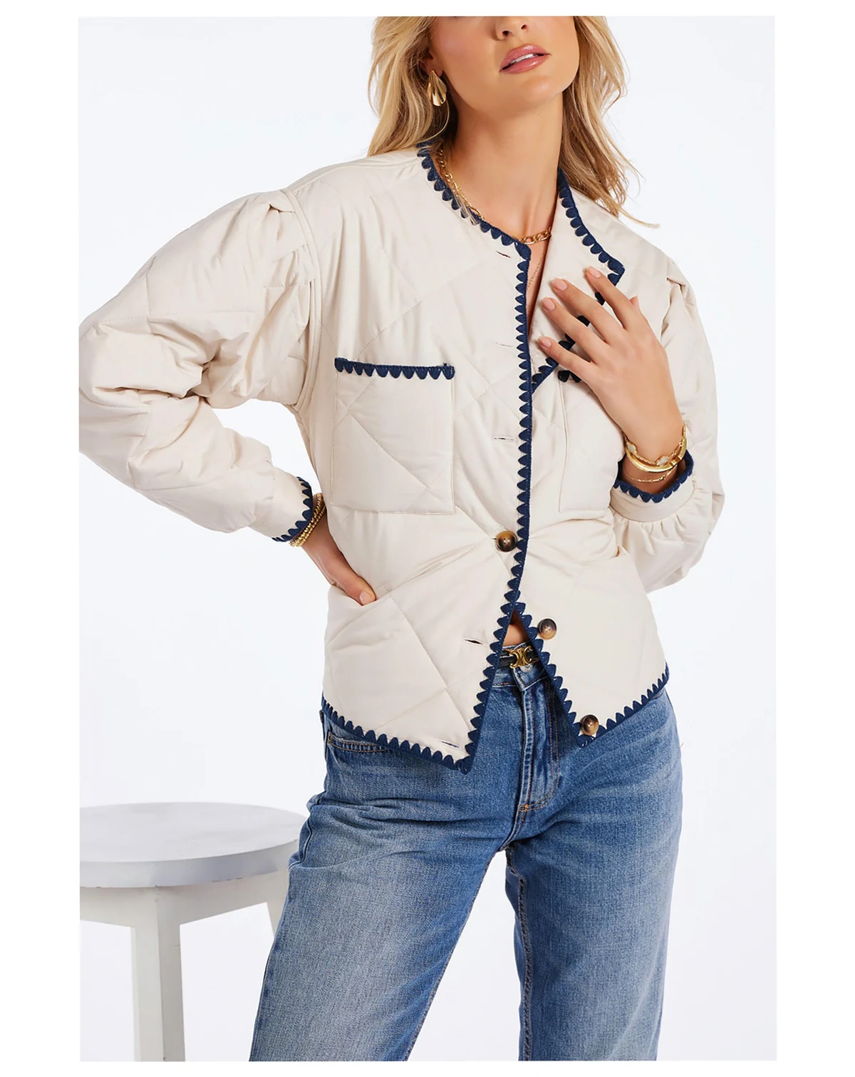 Women's BISHOP + YOUNG Brooklyn Whipstitch Quilted Jacket