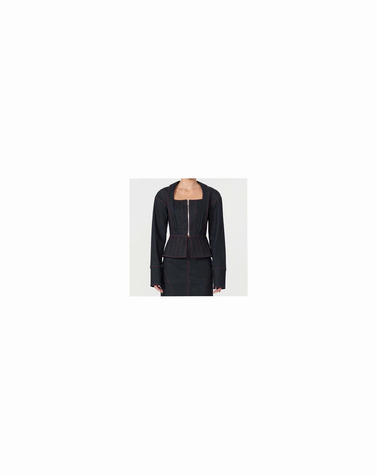 US Women's Davidson Denim Corset Jacket Unique Style