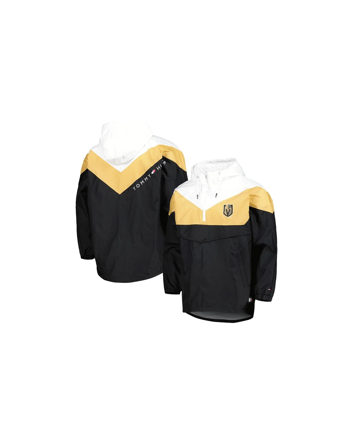 Women's Black, Gold Vegas Golden Knights Staci Half-Zip Windbreaker Jacket