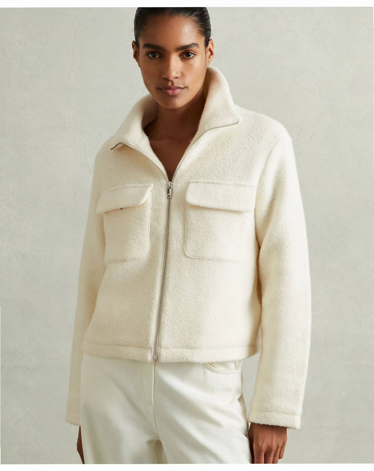 Women's Les 100 Ciels Textured Wool Jacket