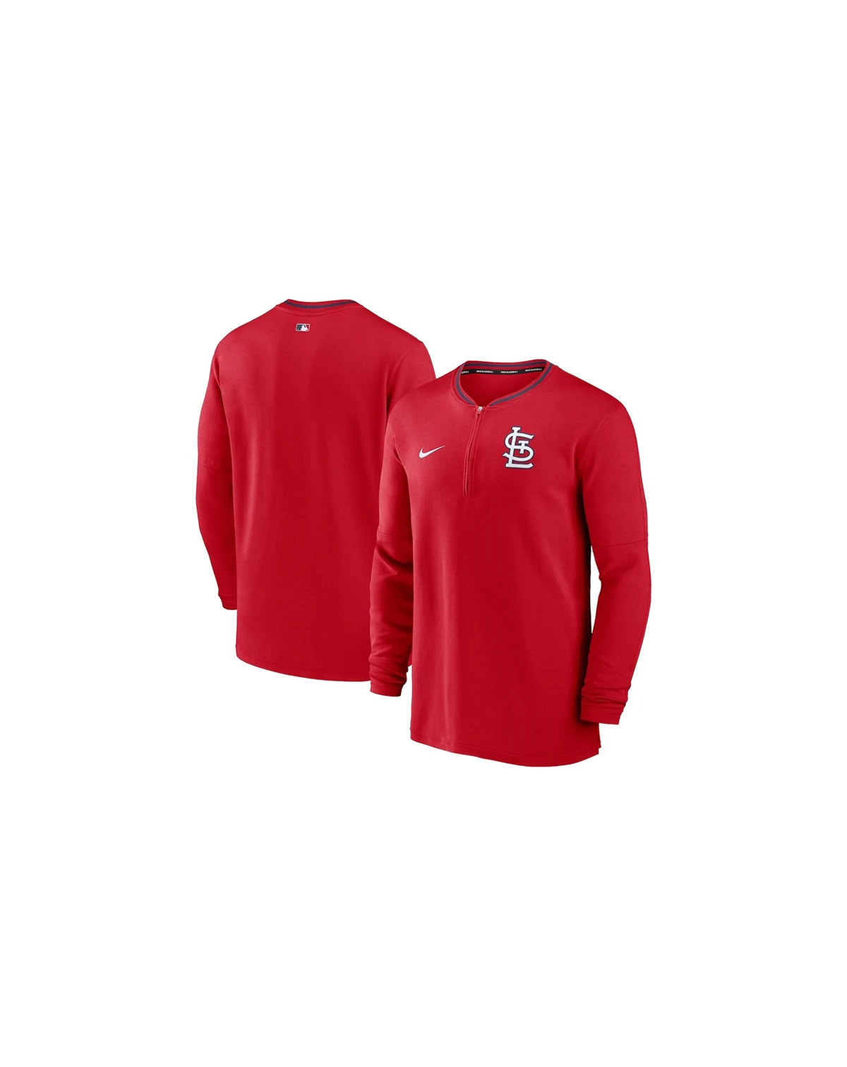 Men's Red St. Louis Cardinals Authentic Collection Performance Half-Zip Top