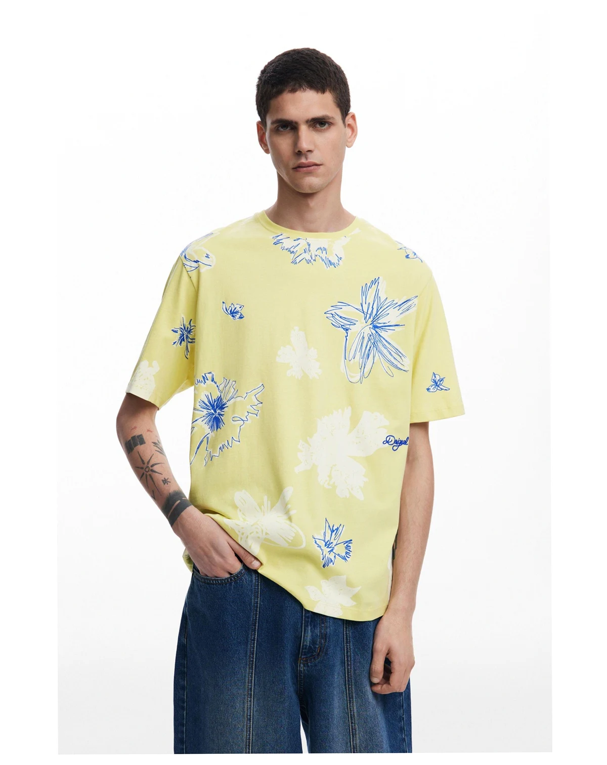 Men's Short-sleeve T-shirt with leaves