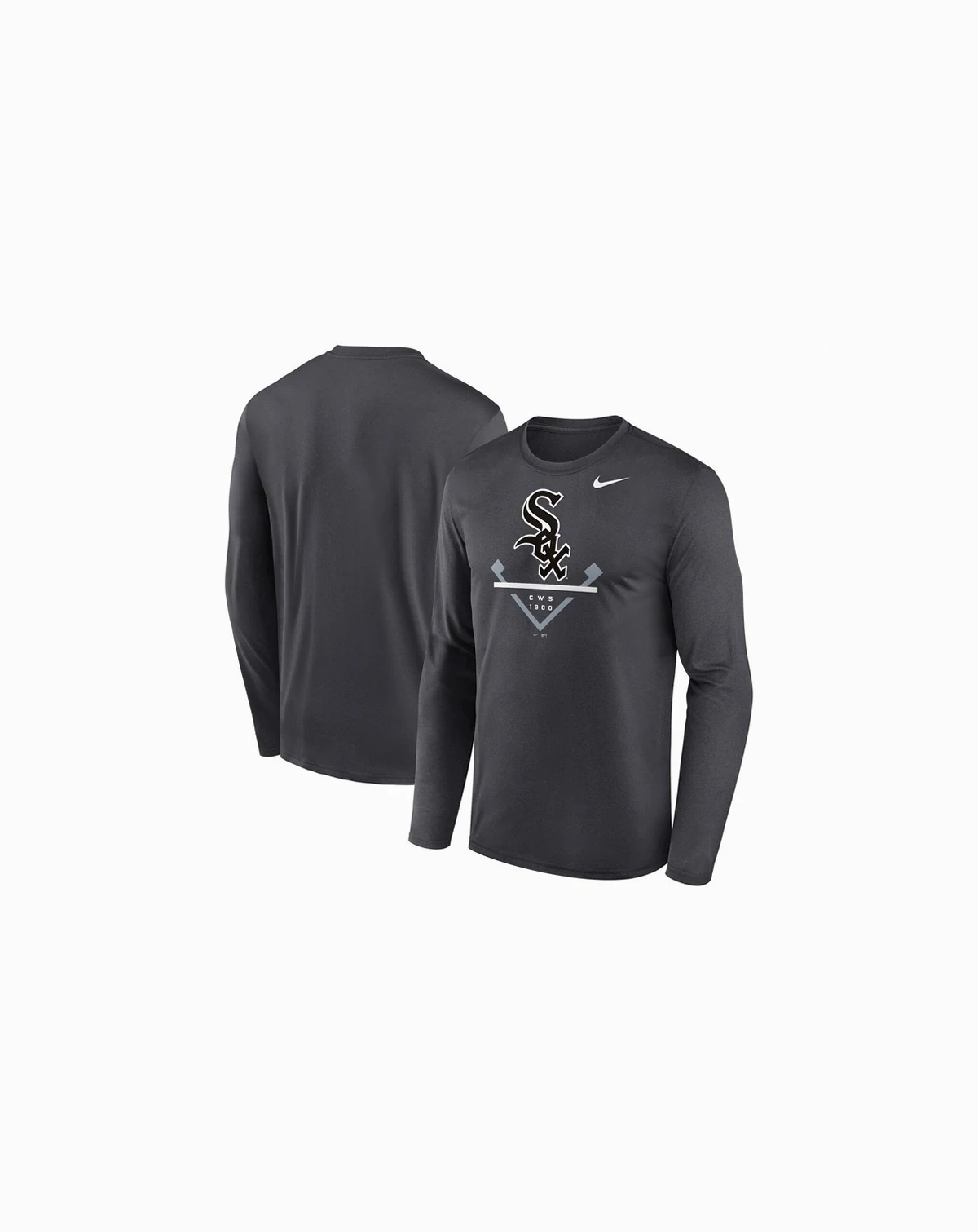 Men's Anthracite Chicago White Sox Icon Legend Performance Long Sleeve T-shirt