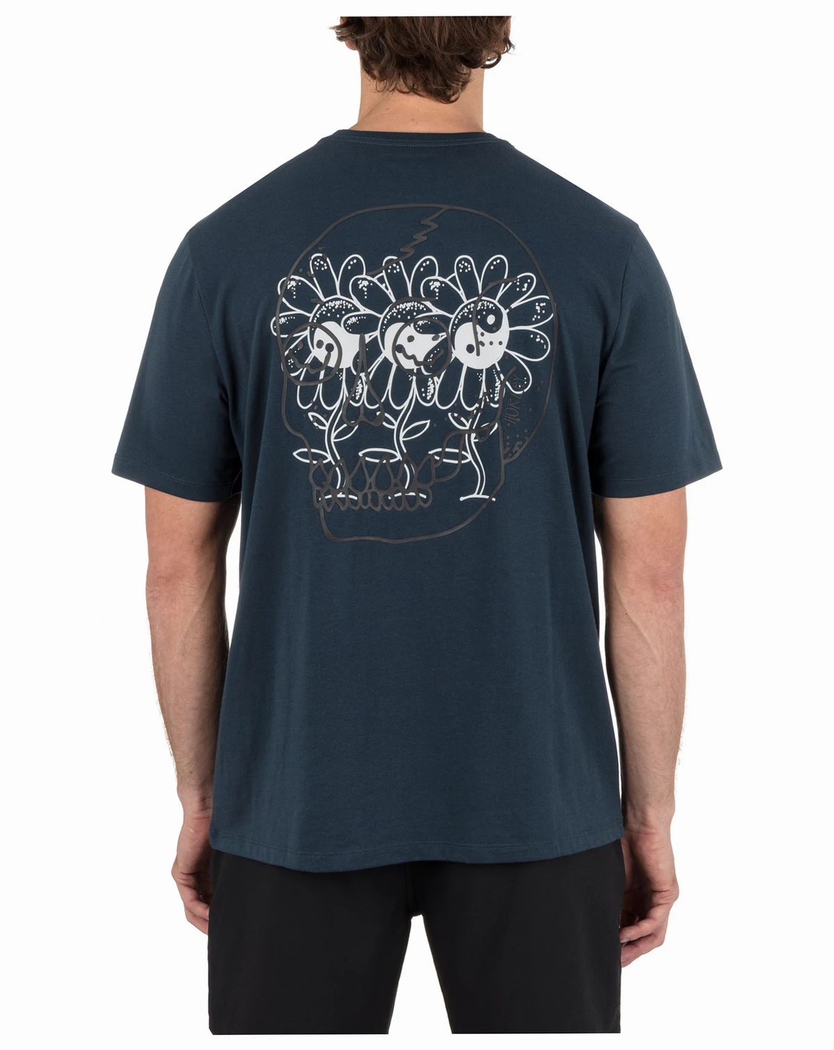 Men's Skulls And Flowers Short Sleeve T-Shirt