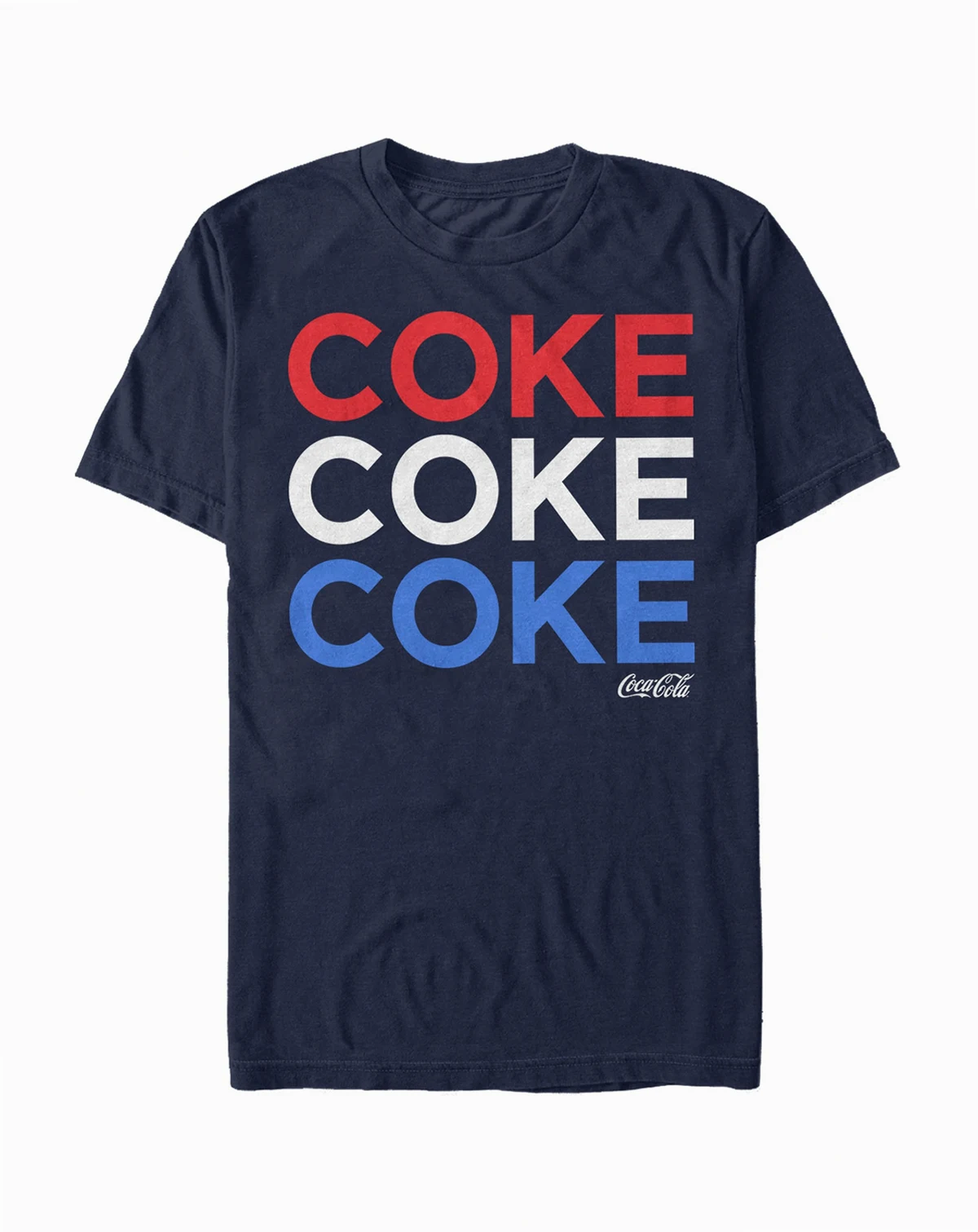 Men's Red White Blue Coke Repeat Short Sleeve T- shirt
