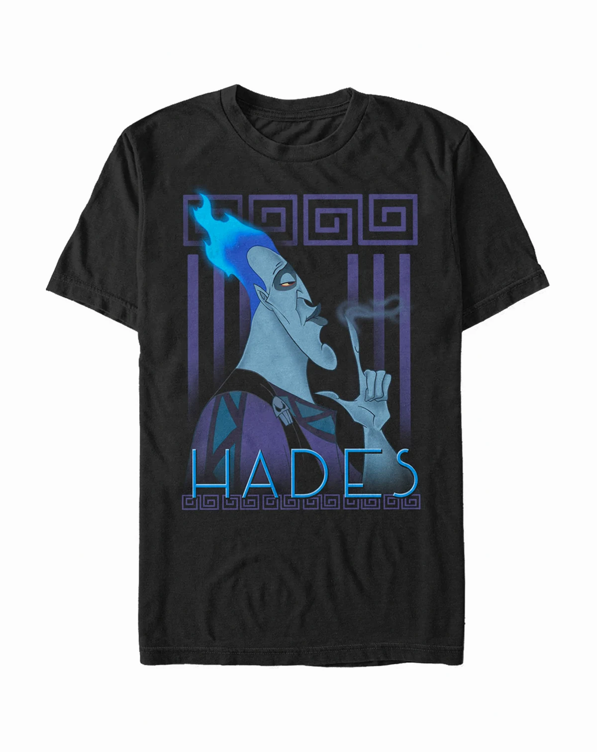 Disney Men's Hercules Hades Geometric Portrait, Short Sleeve T-Shirt