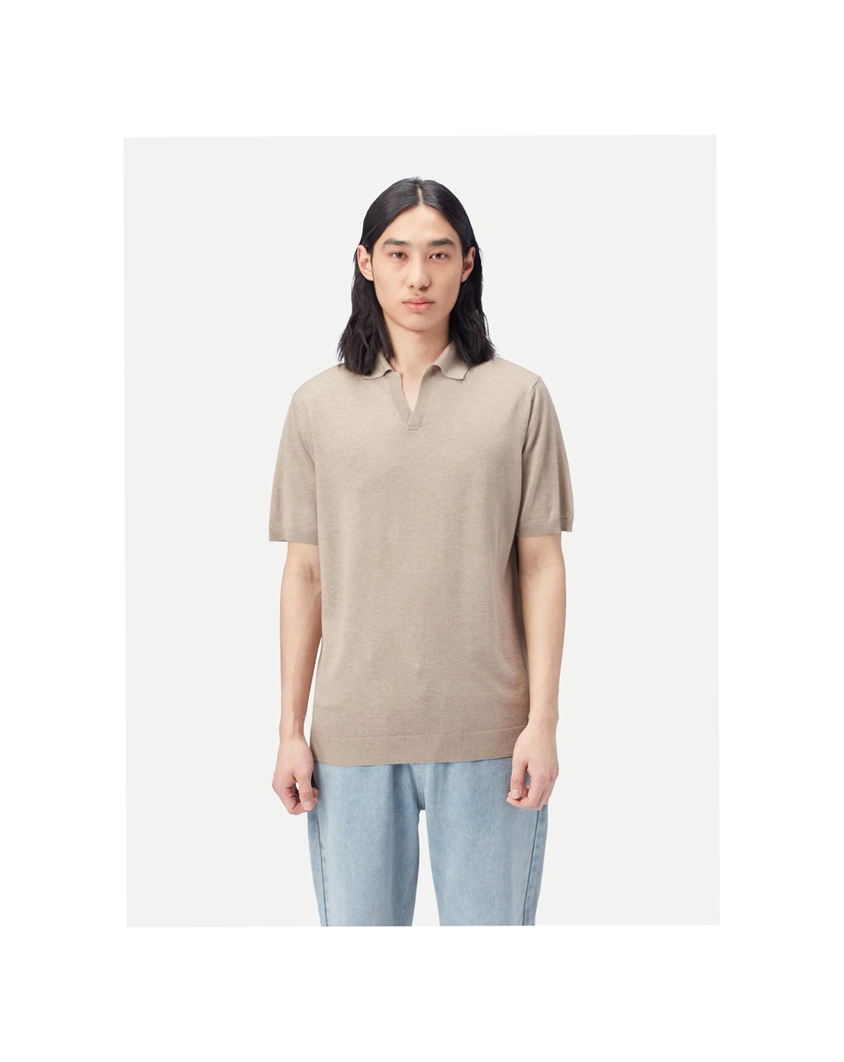 Men's Silk Cashmere Polo Shirt