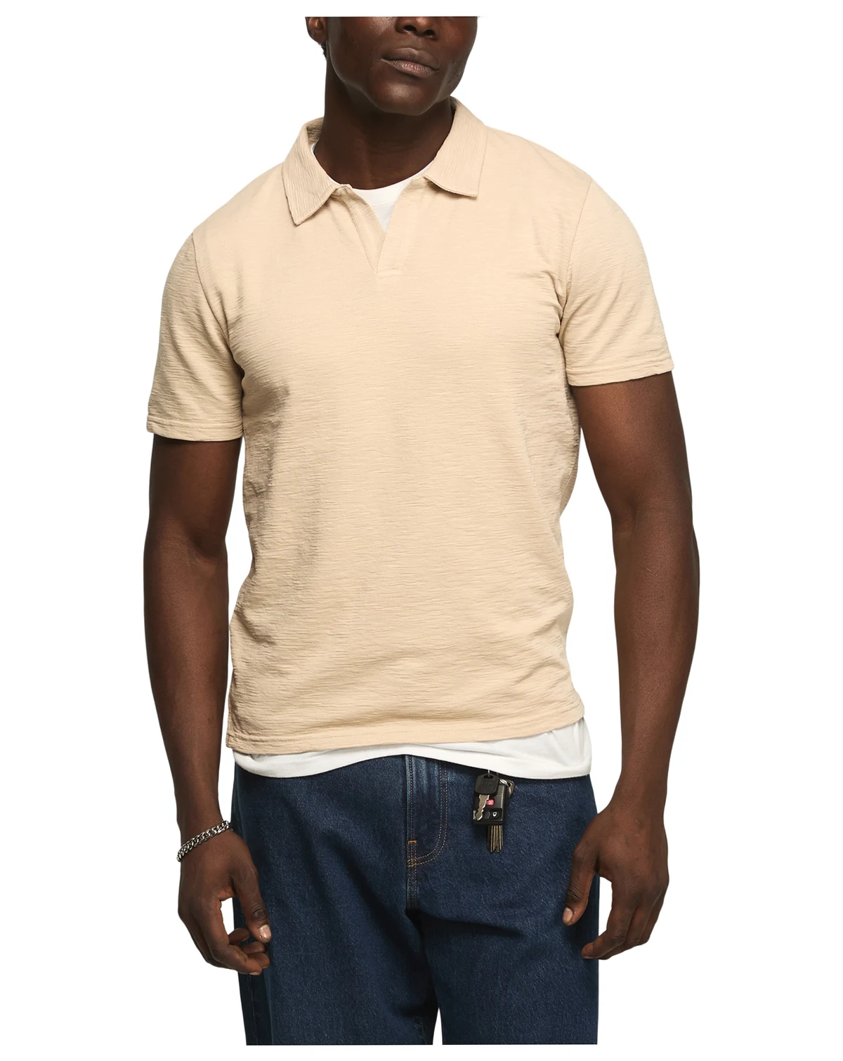 Men's Jacquard Short-Sleeve Polo