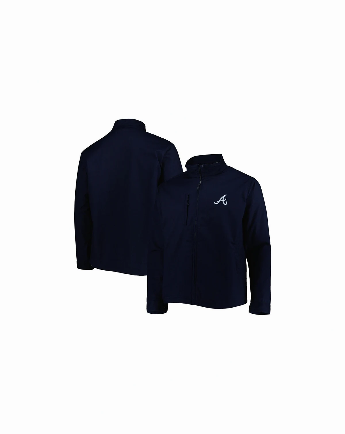 Men's Navy Atlanta Braves Journey Tri-Blend Full-Zip Jacket