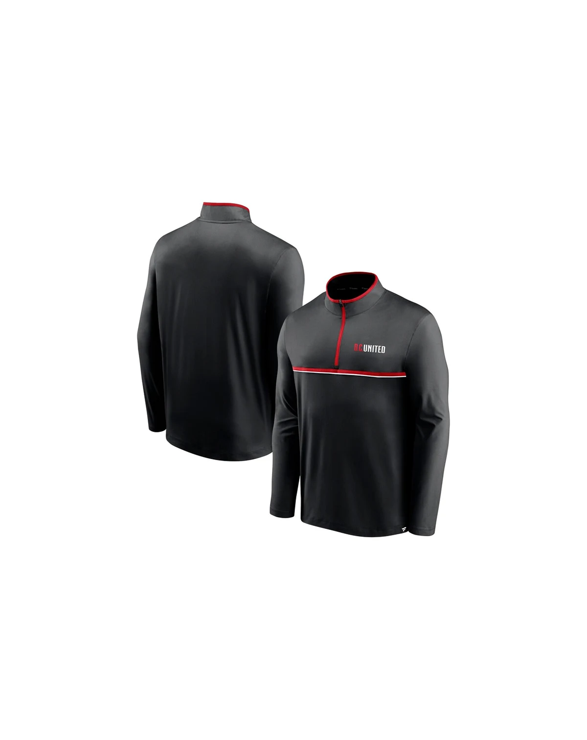 Men's Black D.C. United Lineup Quarter-Zip Jacket