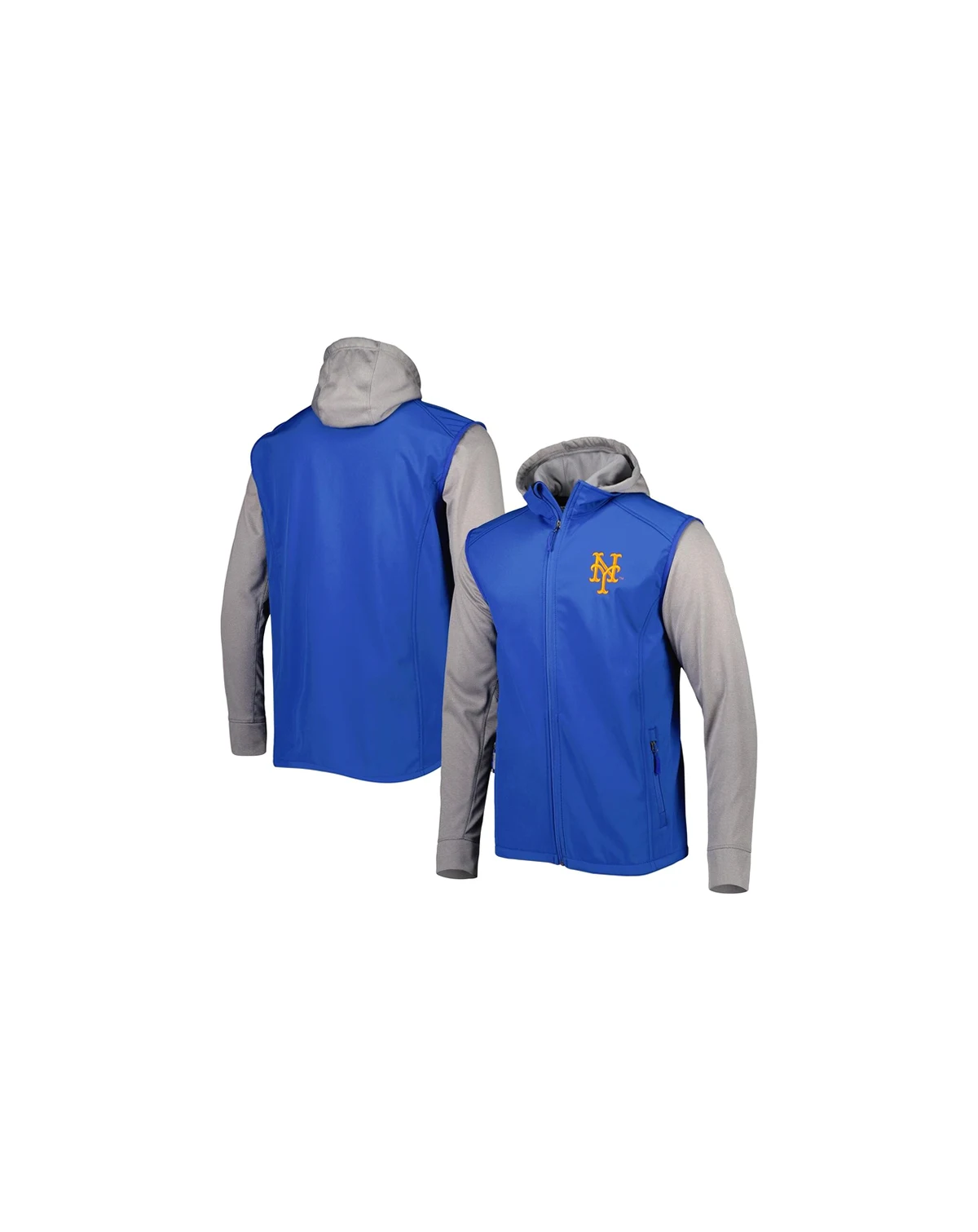 Men's Royal, Heather Gray New York Mets Alpha Full-Zip Jacket