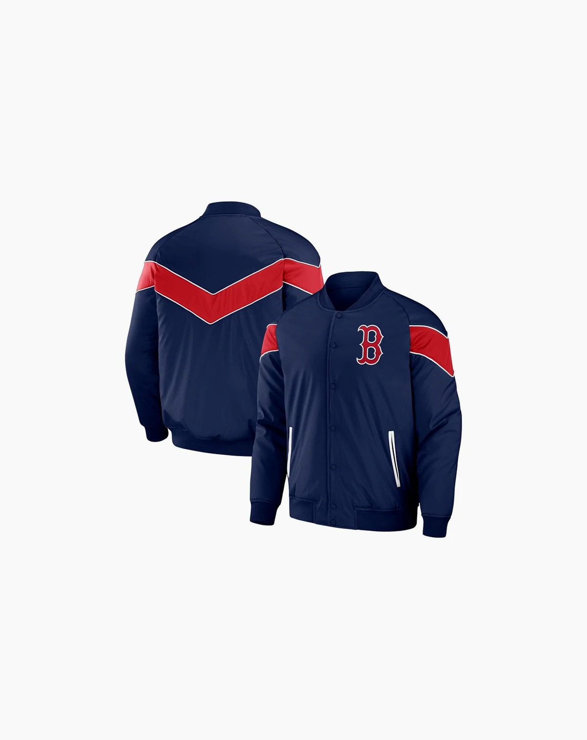 Men's Darius Rucker Collection by Navy Boston Red Sox Baseball Raglan Full-Snap Jacket