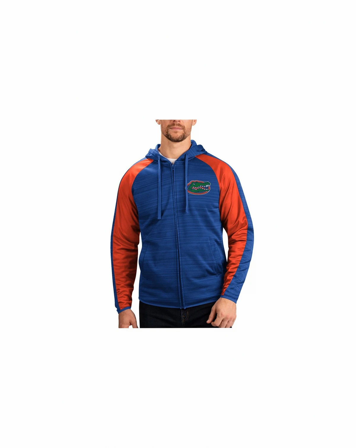 Men's Royal Florida Gators Neutral Zone Raglan Full-Zip Track Jacket Hoodie
