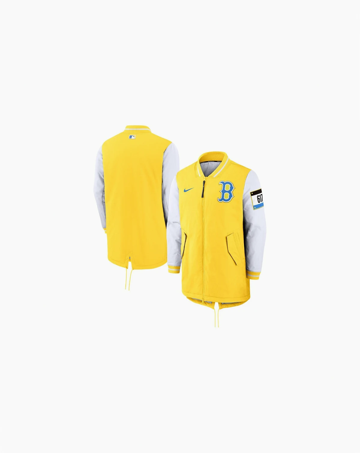 Men's Yellow Boston Red Sox Authentic Collection City Connect Dugout Jacket