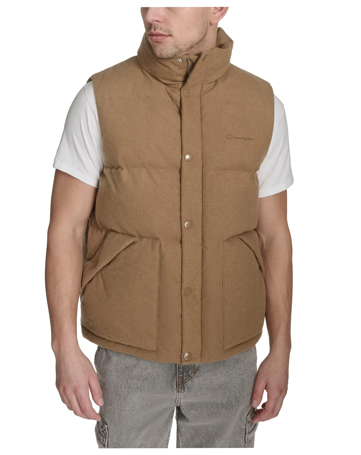 Men's Quilted Stand-Collar Vest
