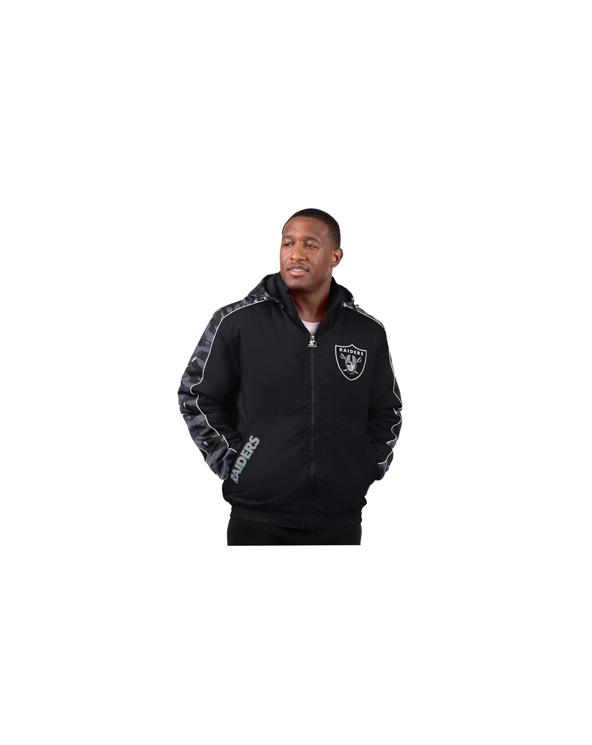 Men's Black Las Vegas Raiders Thursday Night Gridiron Full-Zip Jacket