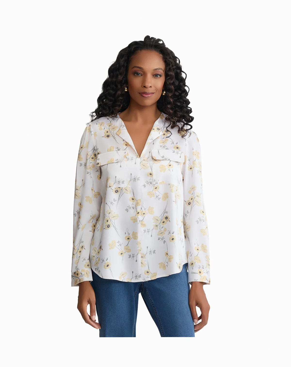 Petite Long-Sleeve Utility Top