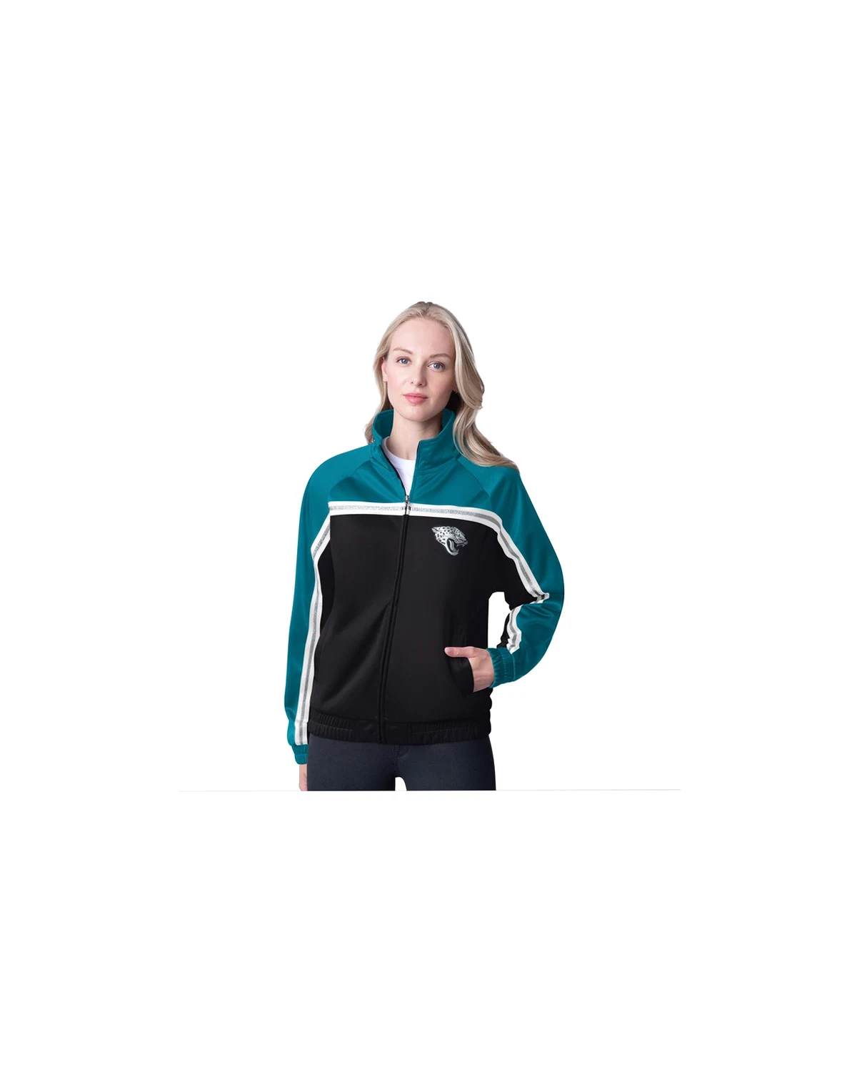 Women's Black Jacksonville Jaguars Post Game Full-Zip Track Jacket