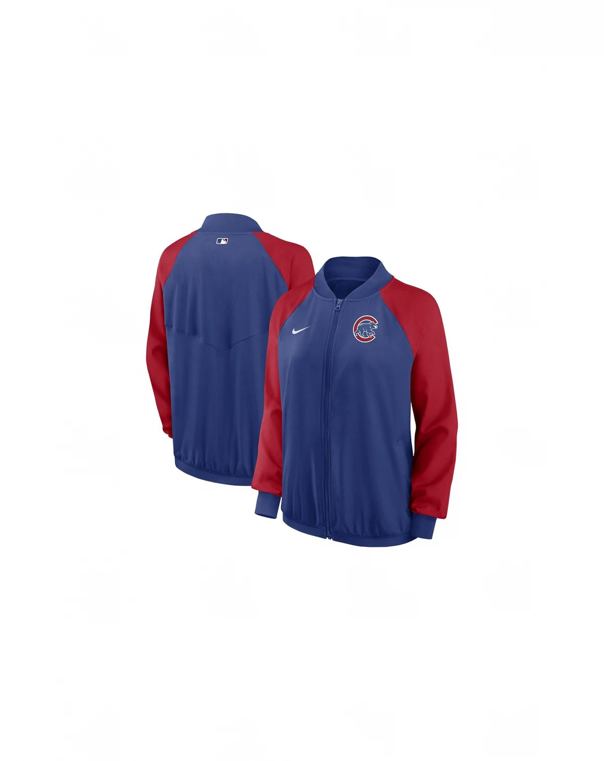 Women's Royal Chicago Cubs Authentic Collection Team Raglan Performance Full-Zip Jacket