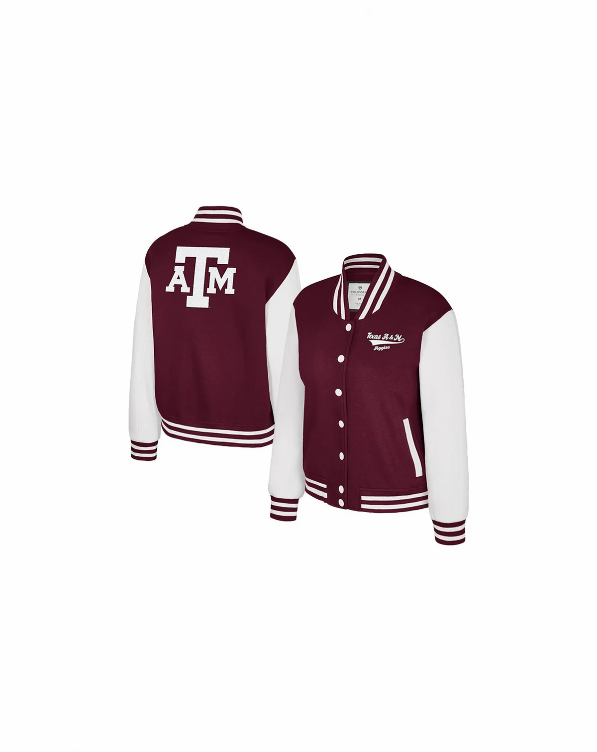 Women's Maroon Texas A M Aggies French Baguette Full Snap Fleece Jacket