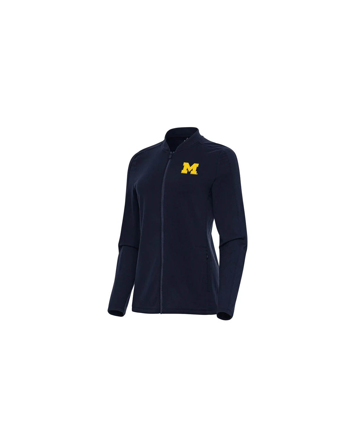 Women's Navy Michigan Wolverines Continual Full-Zip Jacket