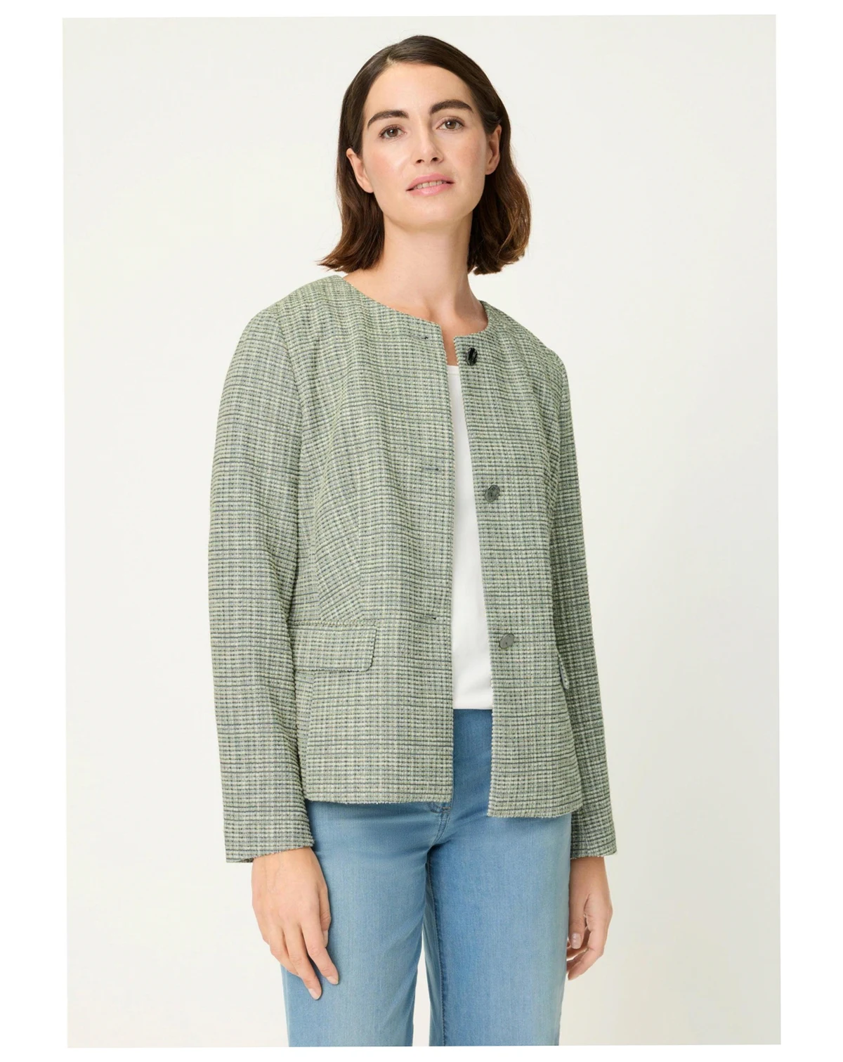 Women's Collarless Jacket