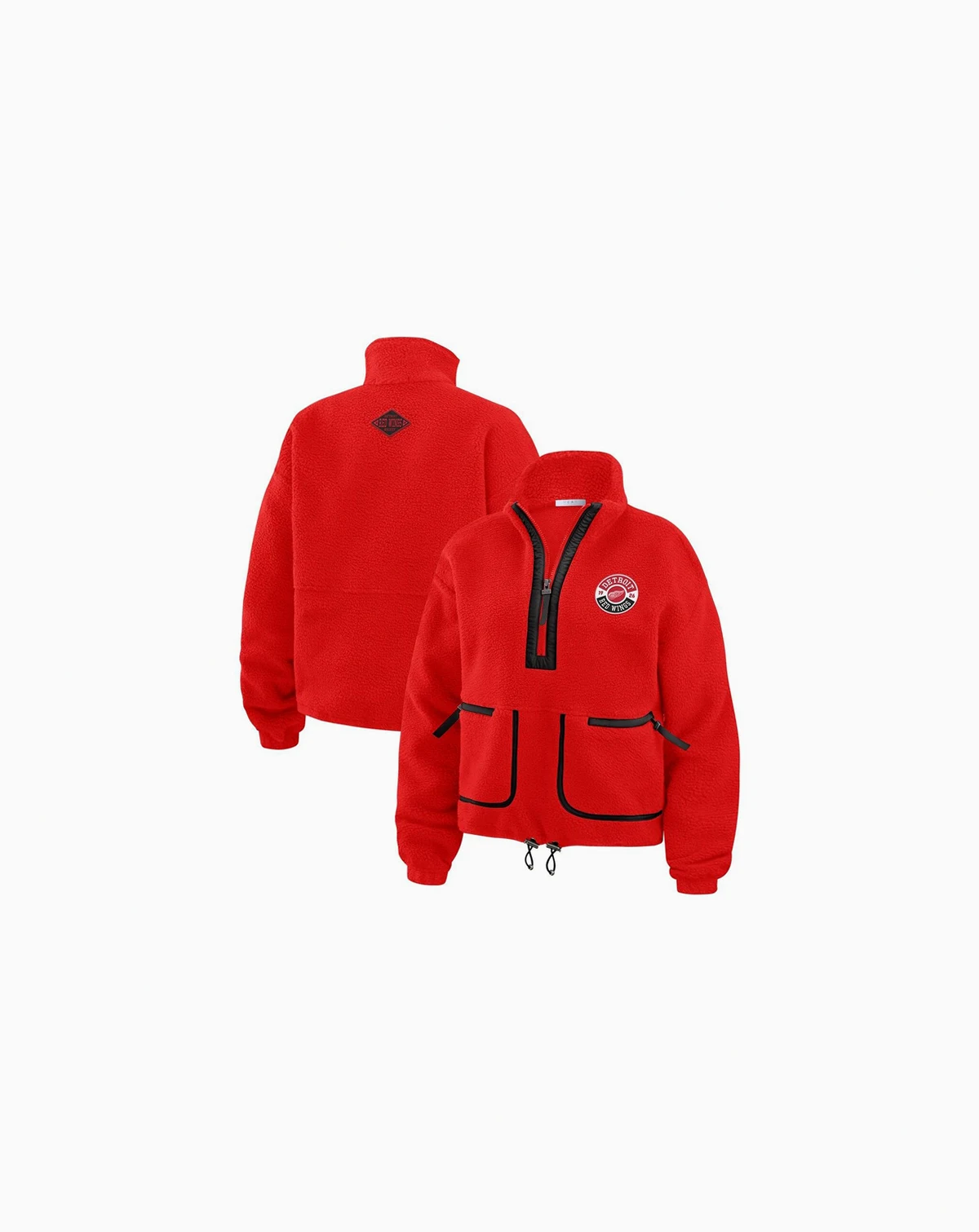 Women's Red Detroit Red Wings Polar Fleece Half-Zip Jacket