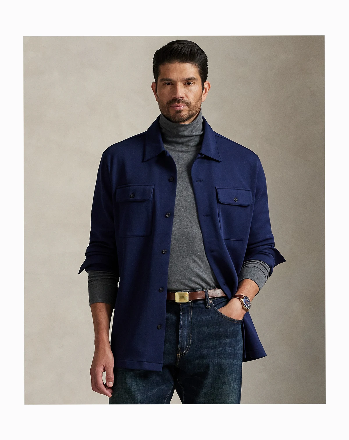 Long Sleeve Double Knit Tech Shirt