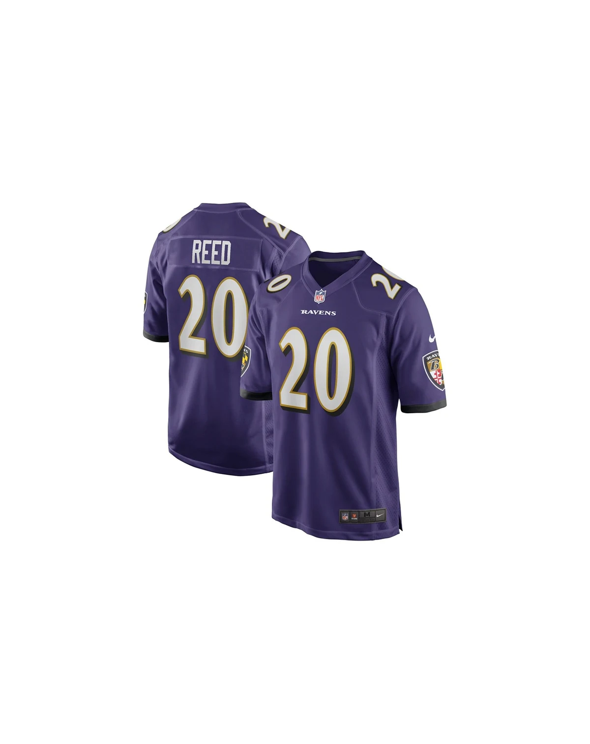 Men's Ed Reed Purple Baltimore Ravens Game Retired Player Jersey