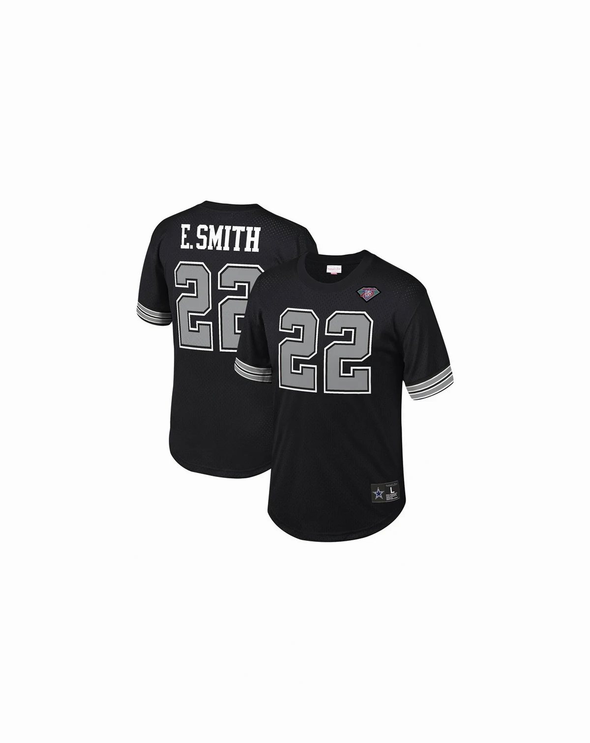 Men's Emmitt Smith Black Dallas Cowboys Retired Player Name and Number Mesh Top