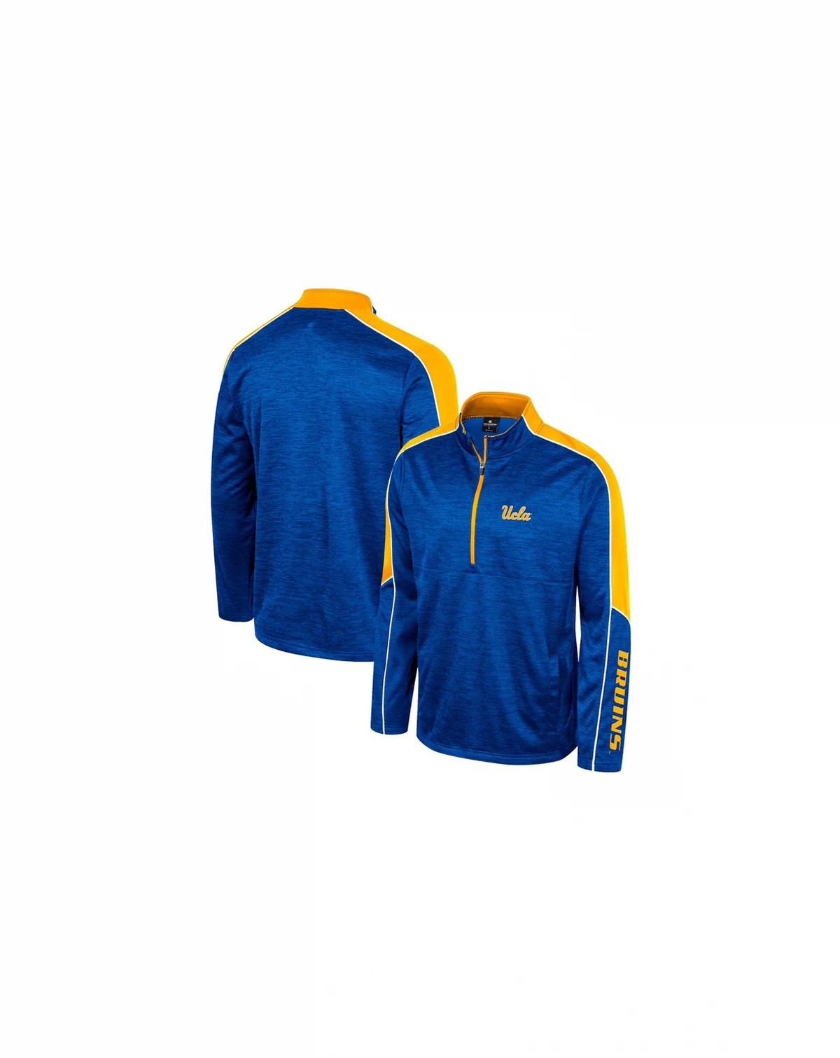 Men's Blue UCLA Bruins Marled Half-Zip Jacket