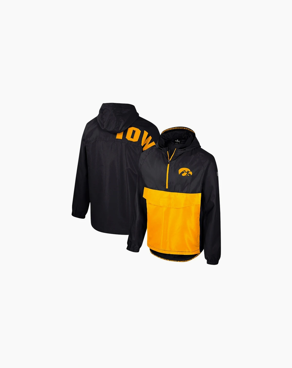 Men's Black Iowa Hawkeyes Reloaded Anorak Half-Zip Jacket