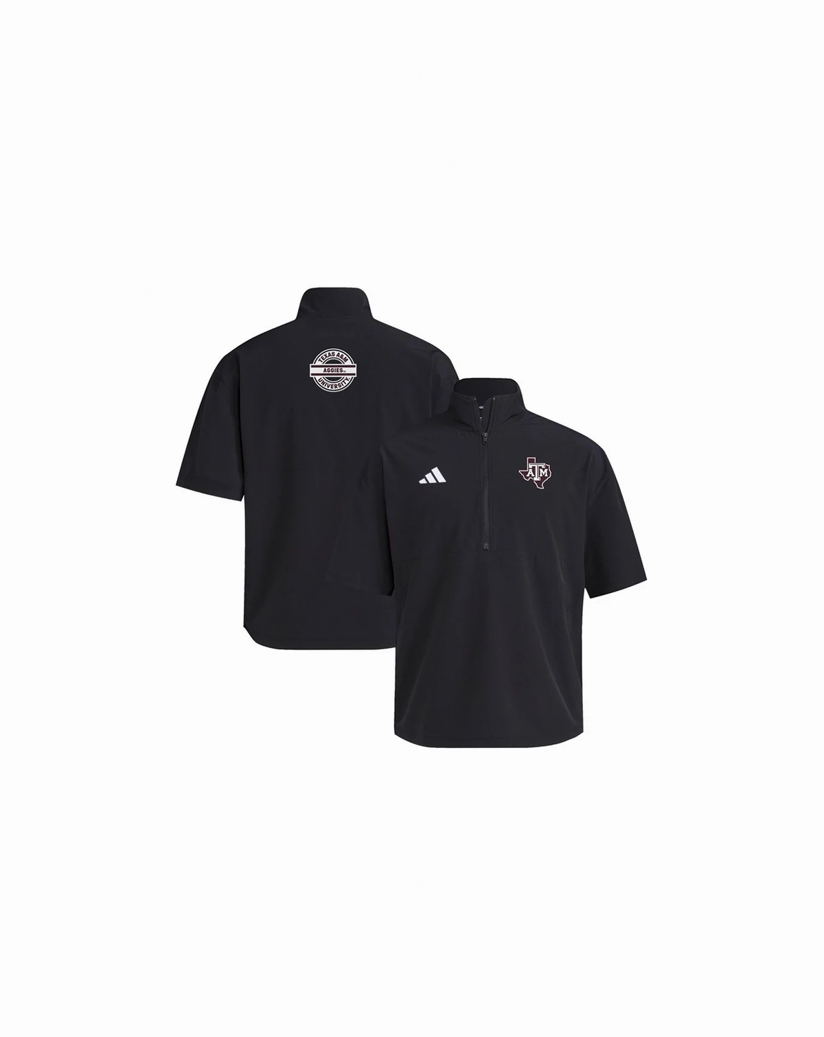 Men's Black Texas A&M Aggies 2024 Half-Zip Short Sleeve Training Jacket