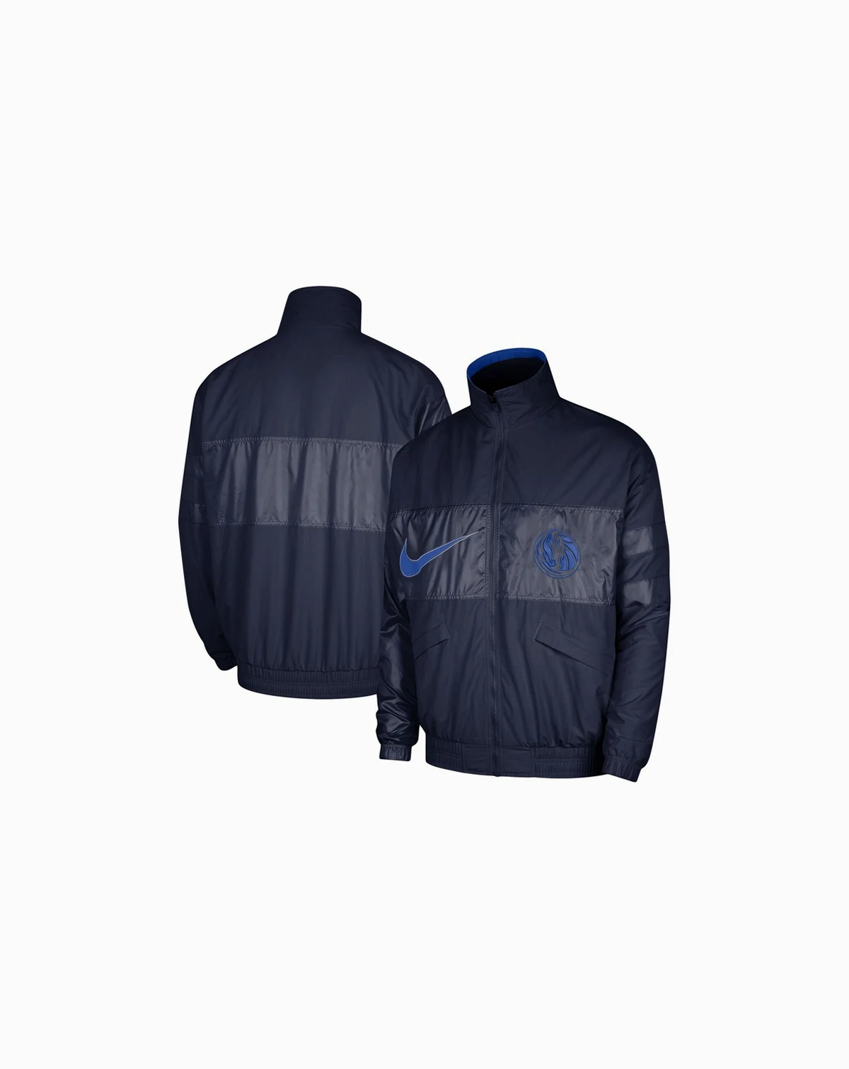 Men's Navy Dallas Mavericks Courtside Versus Capsule Full-Zip Jacket