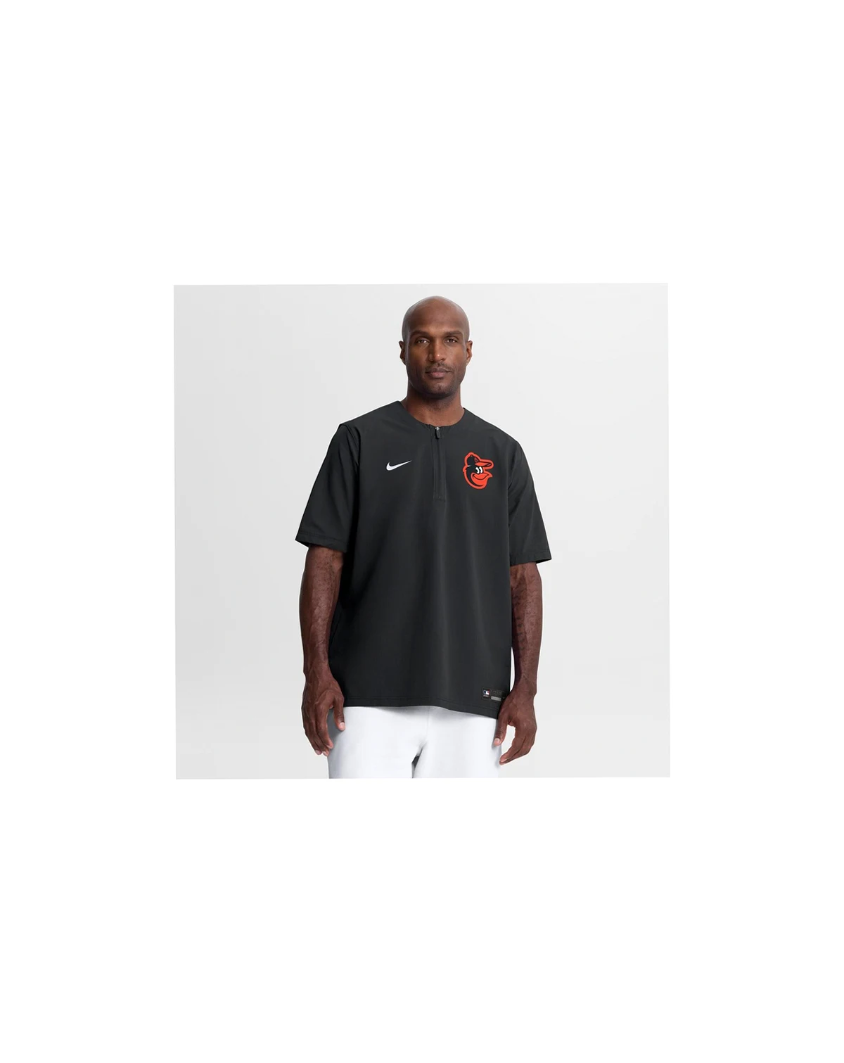 Men's Black Baltimore Orioles Authentic Collection Dri-FIT Quarter-Zip Windshirt