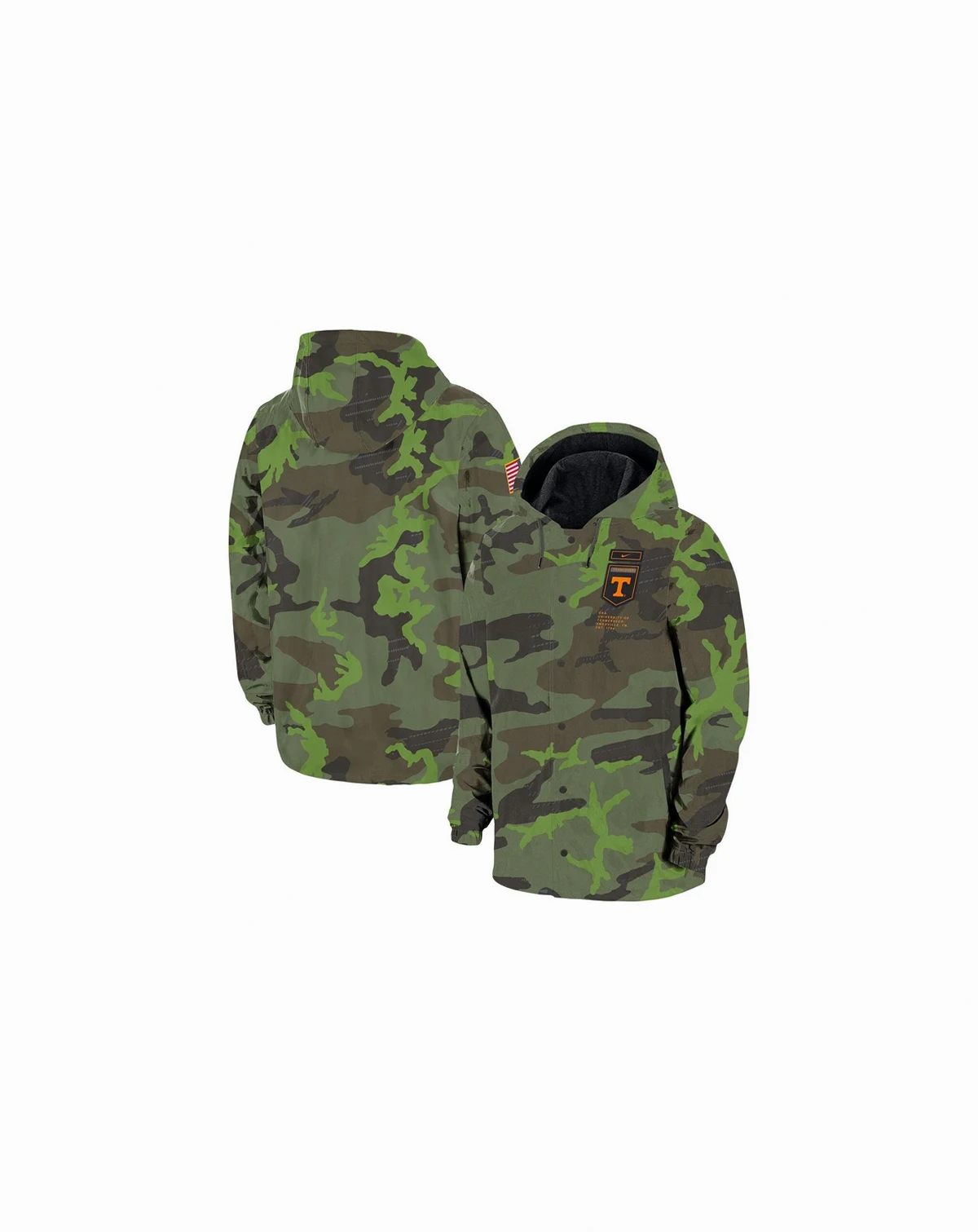 Men's Camo Tennessee Volunteers Hoodie Full-Snap Jacket