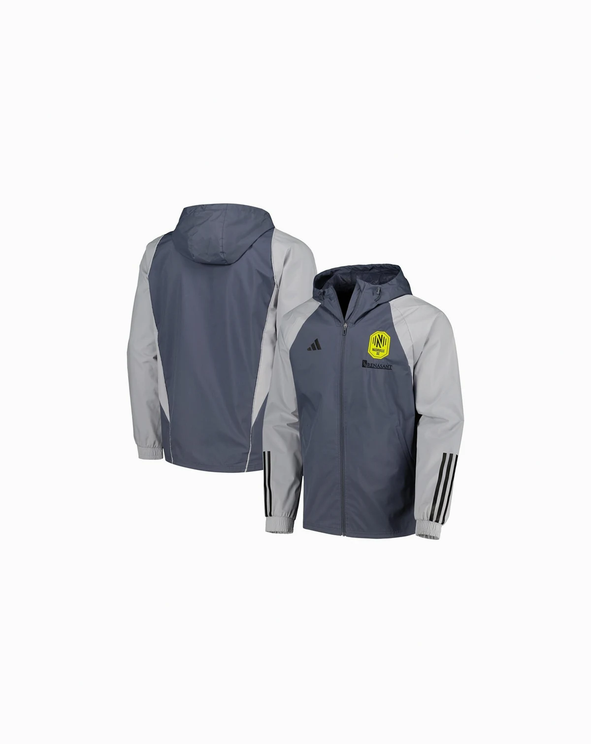 Men's Charcoal Nashville SC All-Weather Raglan Hoodie Full-Zip Jacket