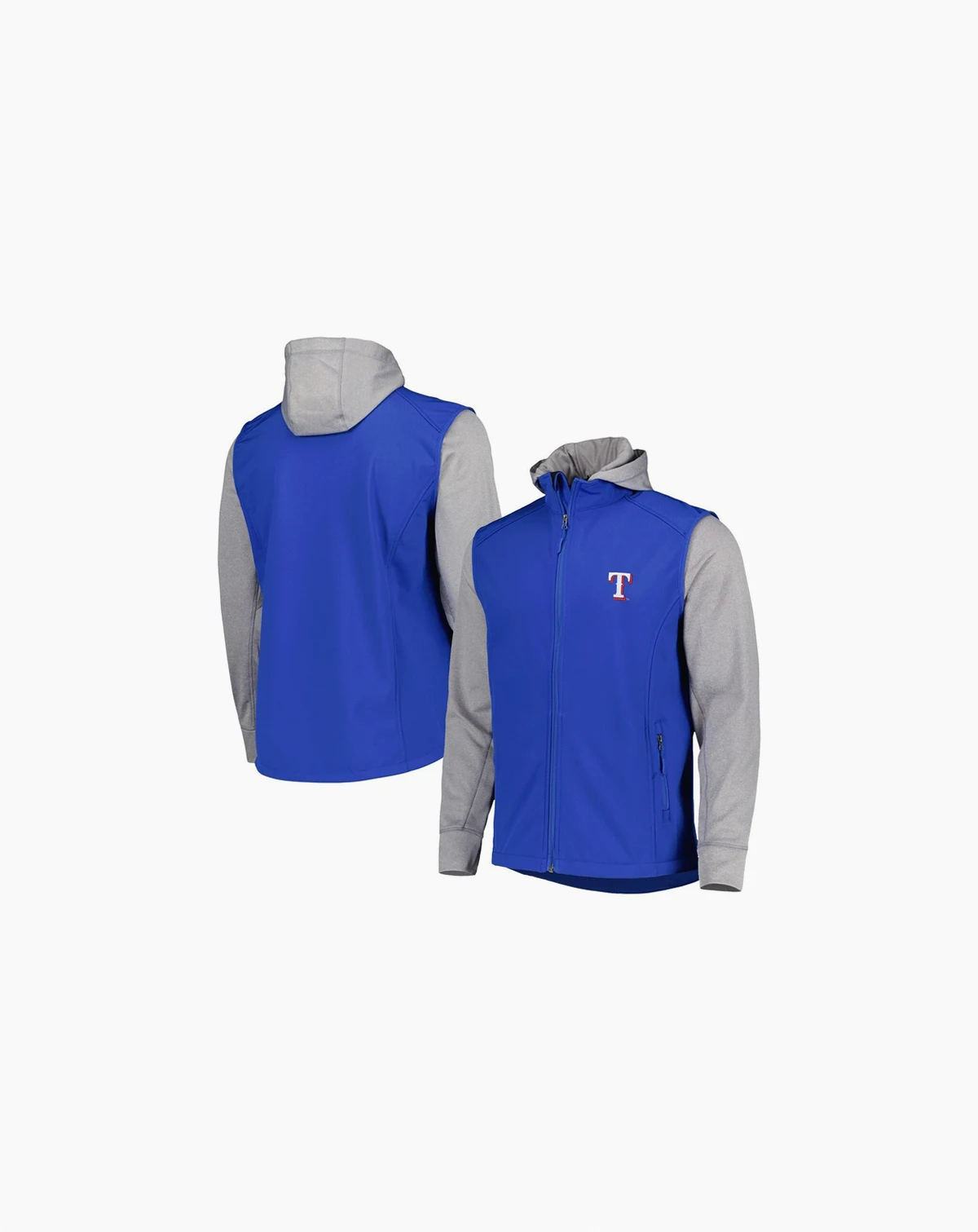 Men's Royal, Heather Gray Texas Rangers Alpha Full-Zip Jacket