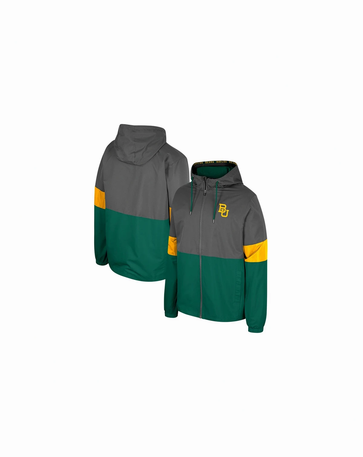 Men's Charcoal Baylor Bears Miles Full-Zip Hoodie Jacket