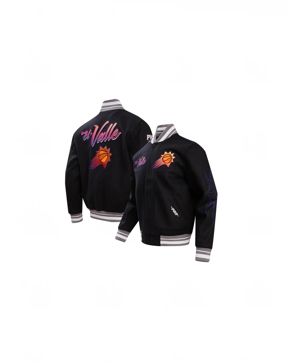 Men's Black Phoenix Suns 2023/24 City Edition Full-Zip Varsity Jacket