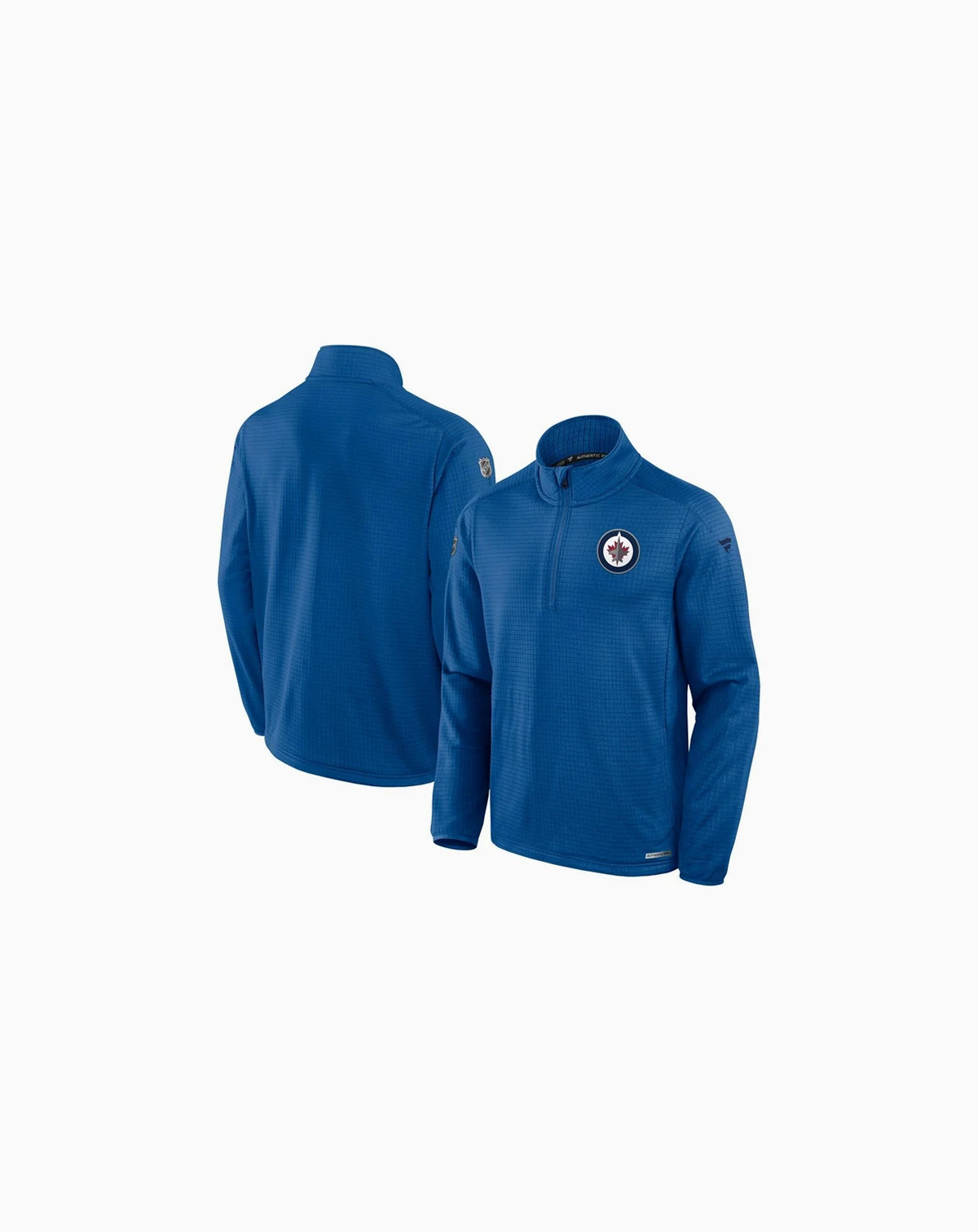 Men's Blue Winnipeg Jets Authentic Pro Rink Quarter-Zip Jacket