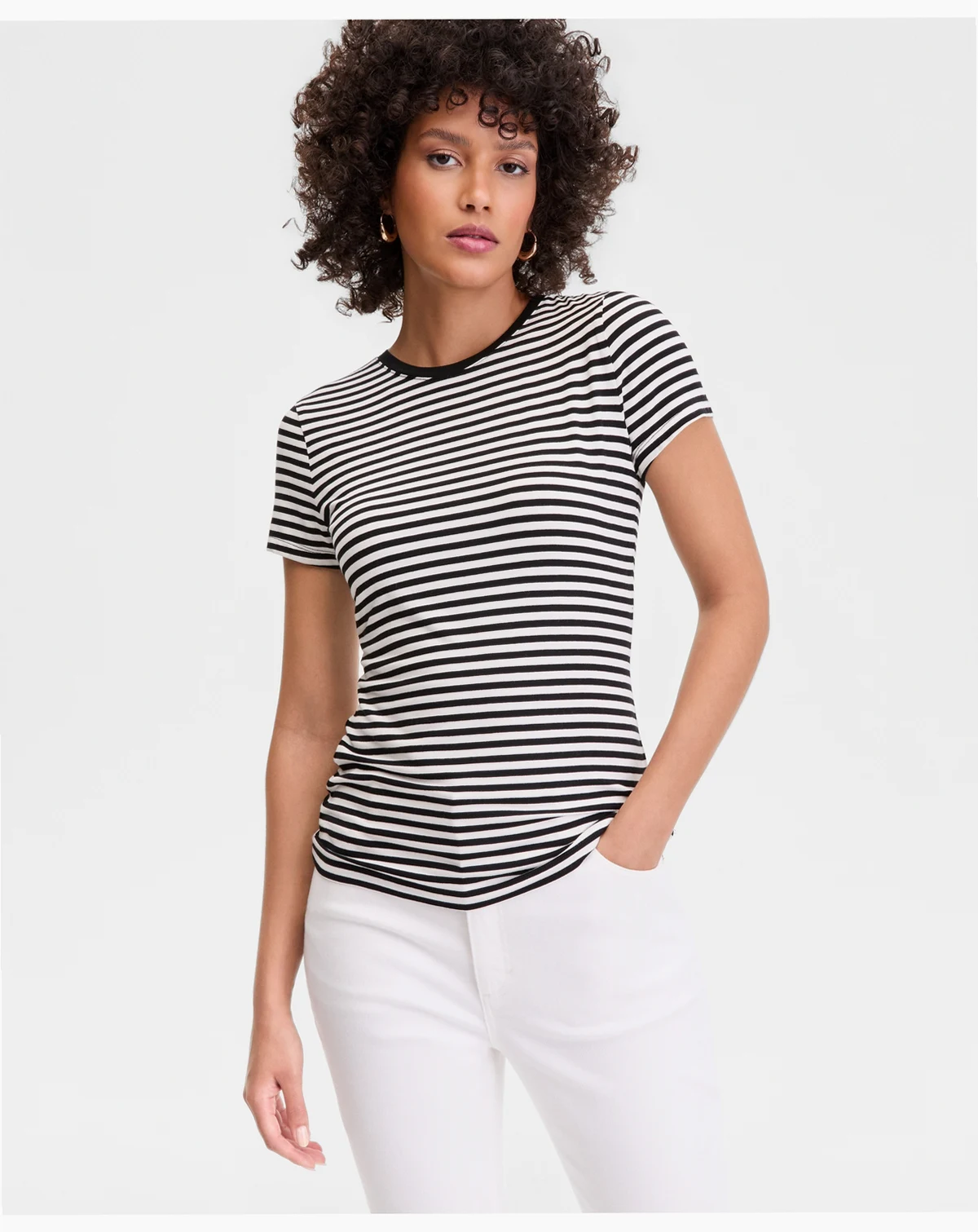 Women's Short-Sleeve Striped T-Shirt, Macy's Exclusive