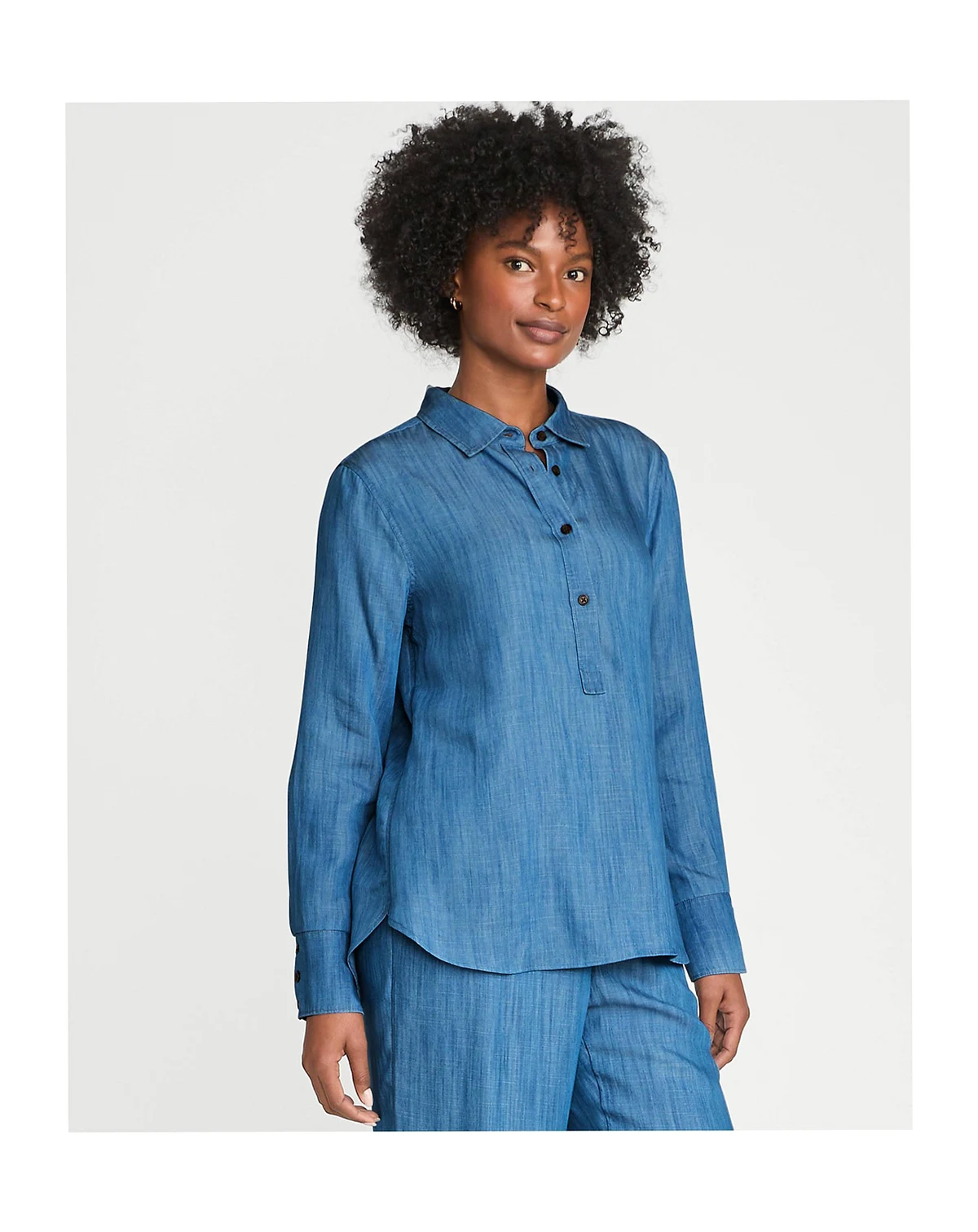 Women's Twill TENCEL Fiber Popover Shirt