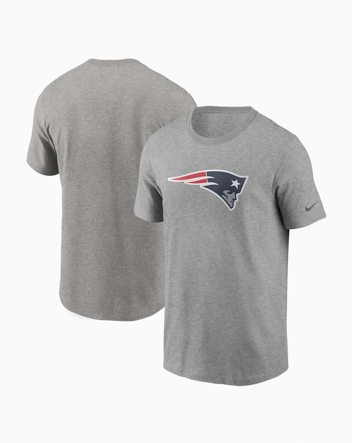 Men's Heathered Gray New England Patriots Primary Logo T-shirt