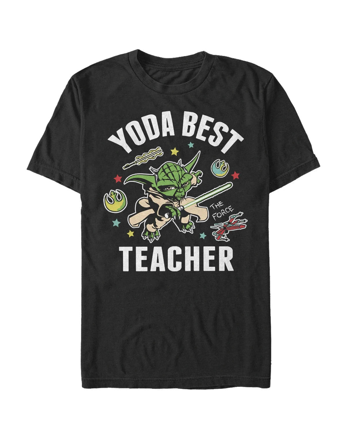 Men's Yoda Best Teacher Short Sleeve Crew T-shirt