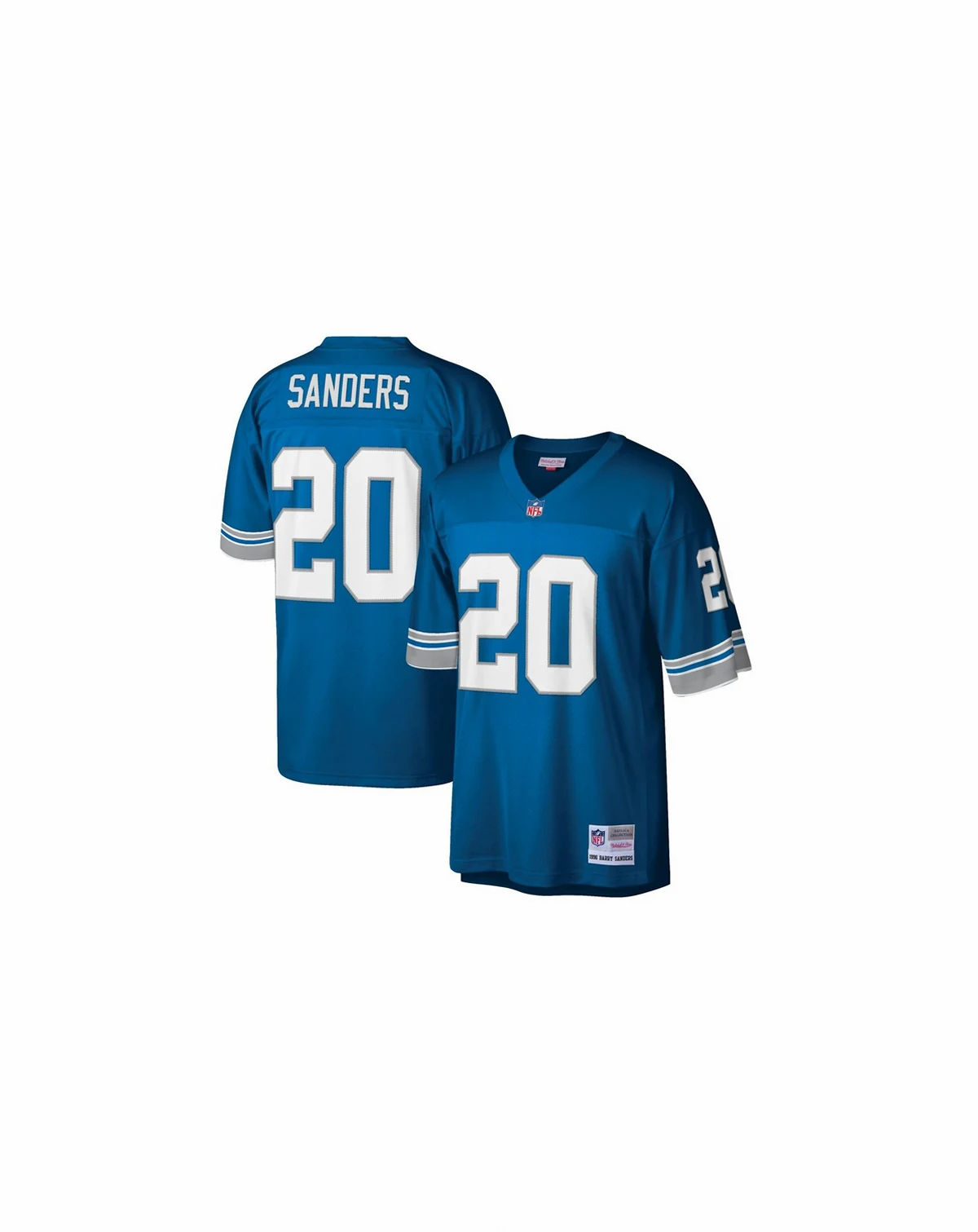 Men's Barry Sanders Blue Detroit Lions Big and Tall 1996 Retired Player Replica Jersey