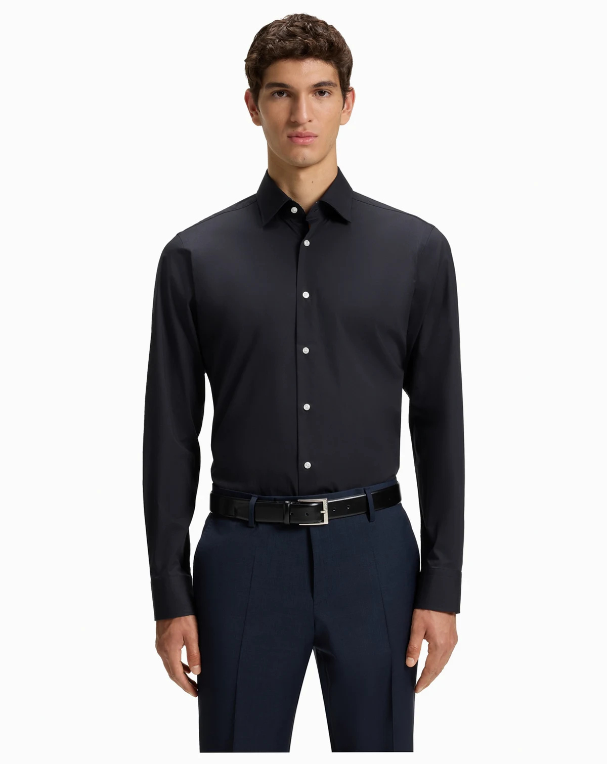 Men's Stretch-Cotton Regular-Fit Dress Shirt