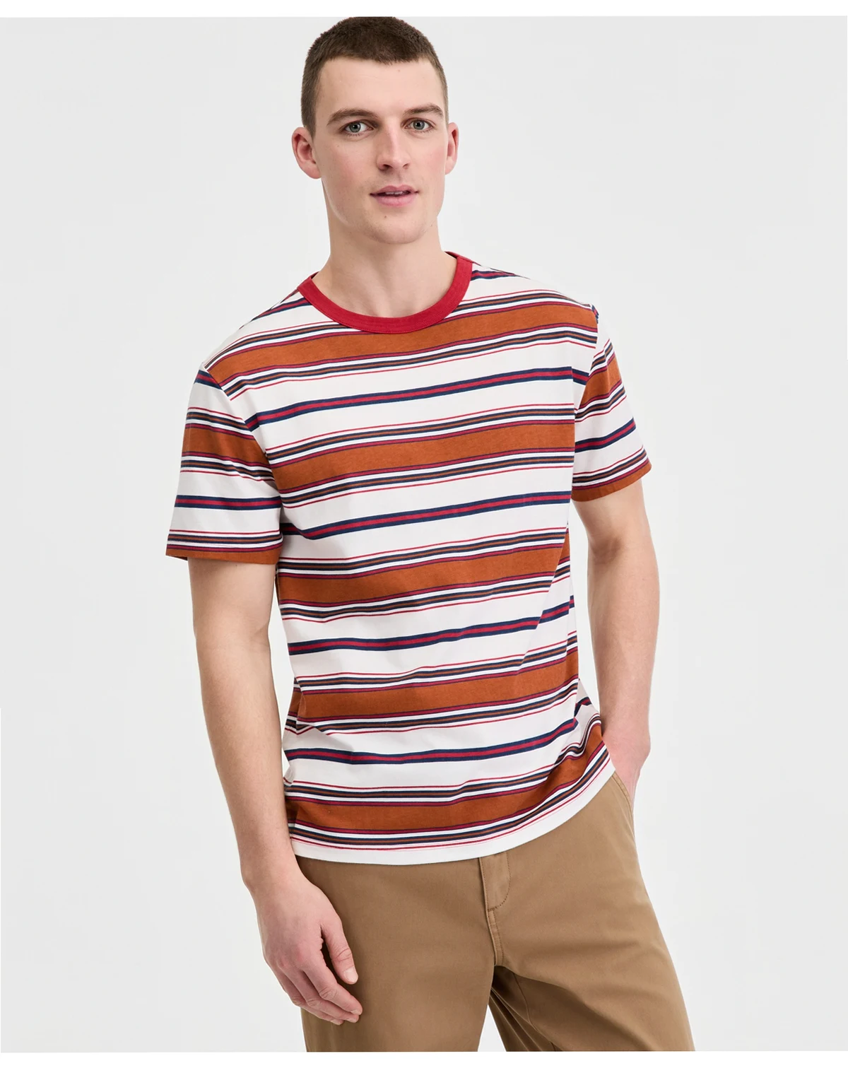 Men's Cotton Chance Striped Crewneck T-Shirt, Macy's Exclusive