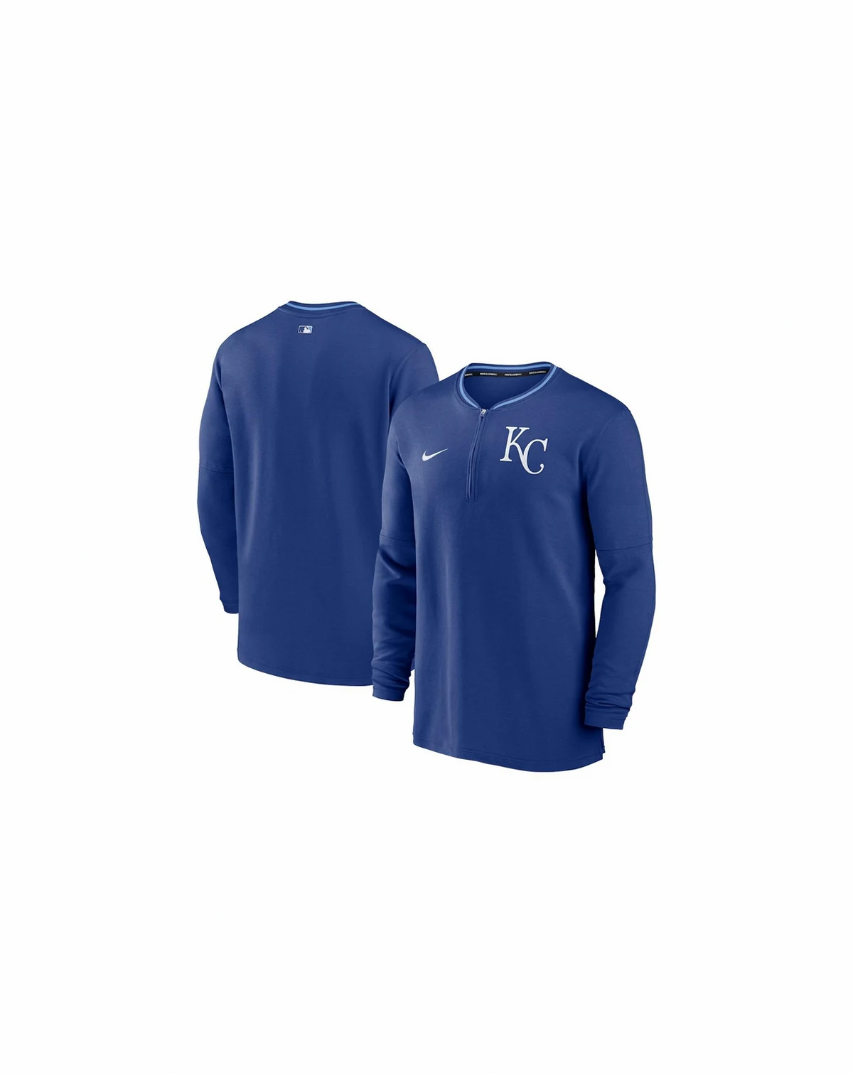 Men's Royal Kansas City Royals Authentic Collection Performance Half-Zip Top